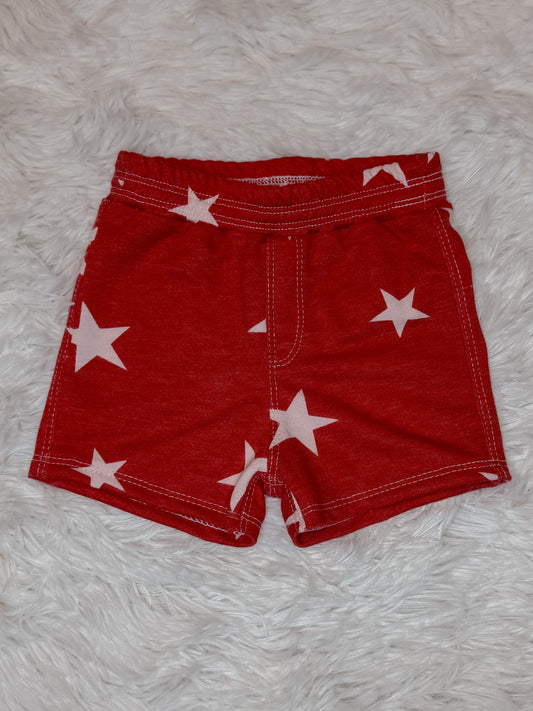 ‘Merica Stars Boy Shorts (RTS) 9/12m