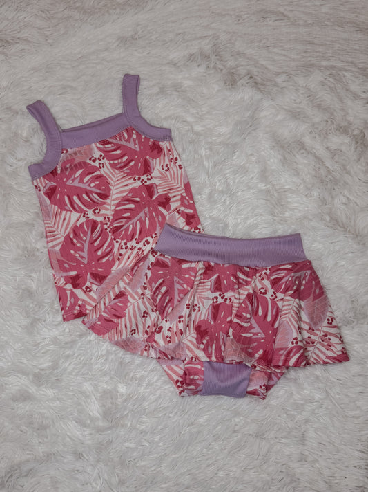 Malibu Barb Sugar Skort & Girl Tank Set (RTS) 12/18m